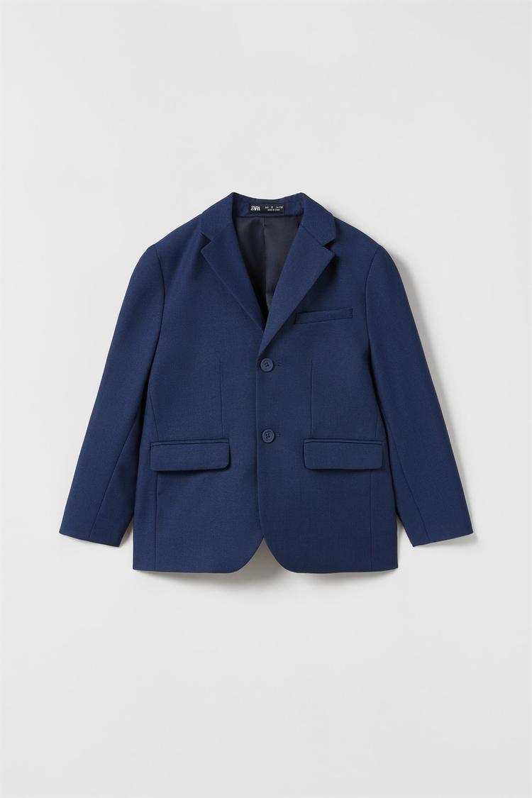 TEXTURED SUIT BLAZER Navy blue ZARA Turkey